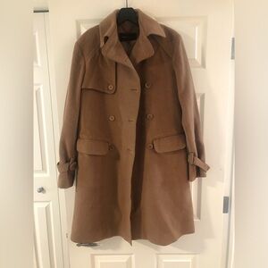 BCBG camel wool, cashmere ,  trench coat XXS